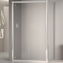 RGW Душевой уголок Passage PA-76 (PA-016 + Z-050-2) 160x70 профиль хром стекло прозрачное – фотография-1