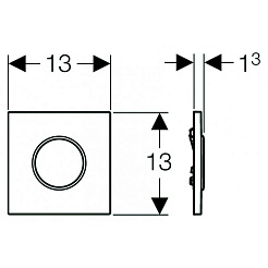 Geberit Ручной пневмопривод смыва Sigma 10 116.015.KN.1 для писсуара – фотография-2