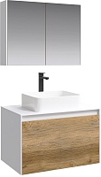 Aqwella Комплект мебели Mobi 80 белый/дуб балтийский