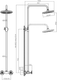 Rossinka Душевая система Q02-44 хром – фотография-2