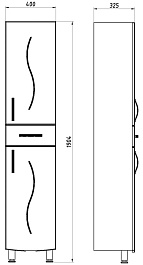ASB-Mebel Пенал для ванной Грета 40 – фотография-7