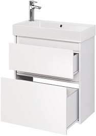 Dreja Тумба с раковиной Slim 65 подвесная белая – фотография-5