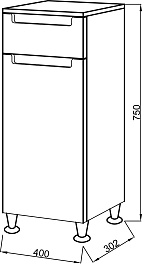 Ceruttispa Полупенал напольный Пьемонт 40 правый – фотография-2