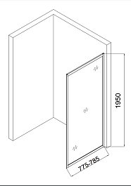 Taliente Душевая перегородка 80/195 TA-08-1CP – фотография-2