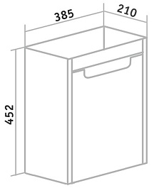 Runo Тумба с раковиной Микра 40 белая – фотография-4