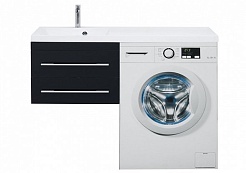 Aquanet Тумба с раковиной Верона 120 L подвесная черная – фотография-9