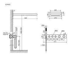 Sancos Душевой комплект Linn SC9023GG вороненая сталь – фотография-2