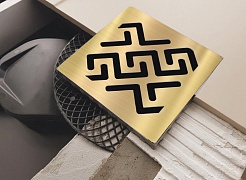 BERGES Wasserhaus Душевой трап Platz Antik 150 092161 золото глянец – фотография-3