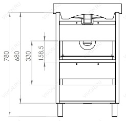 Aquanet Тумба с раковиной "Гретта 50" венге – фотография-3