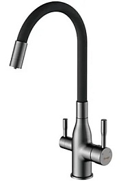 Frap Смеситель для кухни H69 F4396-15 оружейная сталь – фотография-1
