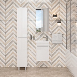 Onika Тумба с раковиной Милтон 40 R подвесная белая – фотография-7