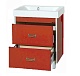 Misty Тумба с раковиной Джулия QVATRO 65 красная – фотография-4