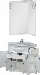 Aquanet Мебель для ванной "Луис 70" угловая белая (167691) – фотография-8