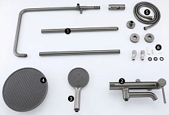 Gappo Смеситель для ванны G06-9 G2406-9 оружейная сталь – фотография-2