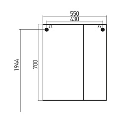 Mixline Зеркало-шкаф Вилена 55 R – фотография-2