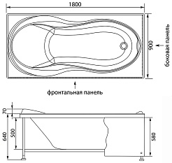Aquanet Акриловая ванна Grenada 180х90 см – фотография-8