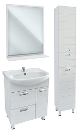 Bas Мебель для ванной "Адажио 60" Эрика с пеналом и зеркалом – фотография-1