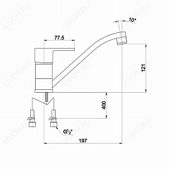 Timo Смеситель Supra 1413F Chrome – фотография-2
