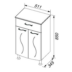 Aquanet Тумба напольная "Моника 50" – фотография-2