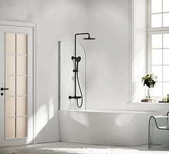 Sancos Душевая система Game с изливом и термостатом черный матовый SC3001LMB – фотография-3