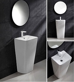 Ceruttispa Раковина напольная Sandra 44 CT7828 белая – фотография-2