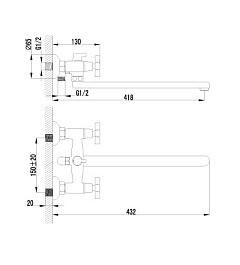Lemark Смеситель универсальный Benefit LM2512C – фотография-2