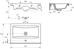 Vigo Тумба с раковиной Grani 70 напольная белая – фотография-6