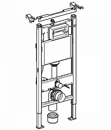 Geberit Инсталляция Duofix 458.103.00.1 UP100 с кнопкой Delta 21 115.125.11.1 белого цвета – фотография-3