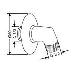 Kludi Шланговое подключение "Standart 6054005-00" – фотография-2