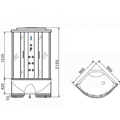 Erlit Душевая кабина ER 2509TP-C4 – фотография-4