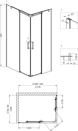 Grossman  Душевой уголок Galaxy GR-3110R – фотография-3