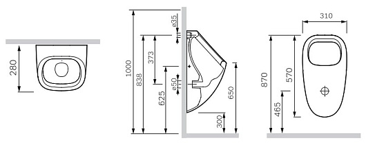Am.Pm Писсуар Spirit V2.0 C707005WH – фотография-2