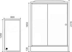 Royal Bath Душевая кабина 120/80 HP RB8120HP1-T-L с низким поддоном – фотография-3