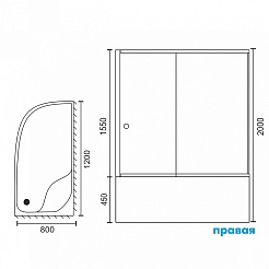 Royal Bath Душевой уголок RB 8120BK-С-CH R – фотография-5