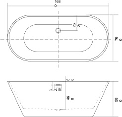 Aquatek Акриловая ванна Хорса 168х76 – фотография-3