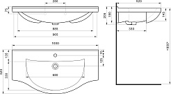 Sanflor Тумба с раковиной Глория 105 серая матовая – фотография-9