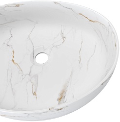 Teymi Раковина накладная Valma 50 T53103 белый мрамор – фотография-4