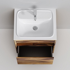 Am.Pm Мебель для ванной Func 60 подвесная темное дерево – фотография-7