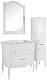 ASB-Woodline Мебель для ванной Модерн 85 белый (патина серебро) – фотография-12