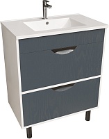 Mixline Тумба с раковиной Байкал 75 белая/графит