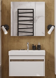 Акватон Мебель для ванной Марти 70 белый/дуб эндгрейн – фотография-1