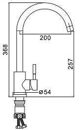 Frap Смеситель для кухни H899 F40899-9 оружейная сталь – фотография-2