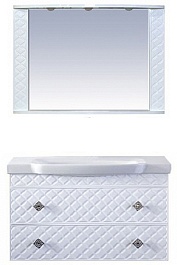 Misty Мебель для ванной подвесная Valencia 100 белая – фотография-1