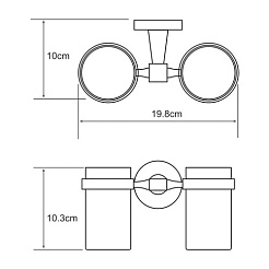 WasserKRAFT Подстаканник двойной "Isen К-4028D" – фотография-3