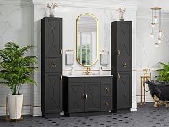 Misty Мебель для ванной Амбра 100 черная матовая – фотография-2