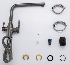 Frap Смеситель для кухни F4396-39 оружейная сталь – фотография-6