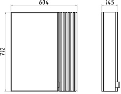 ASB-Mebel Зеркальный шкаф Дора 60 R серый – фотография-4