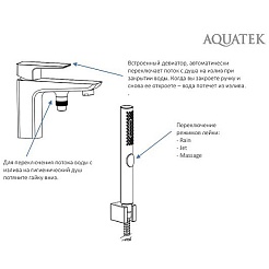 Aquatek Смеситель на борт ванны Вега AQ1044MB матовый черный – фотография-3