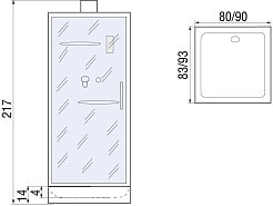 River Душевая кабина MOERO 90/93/15 б/к – фотография-16