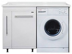 Водолей Тумба 1300 под стиральную машину с раковиной – фотография-1